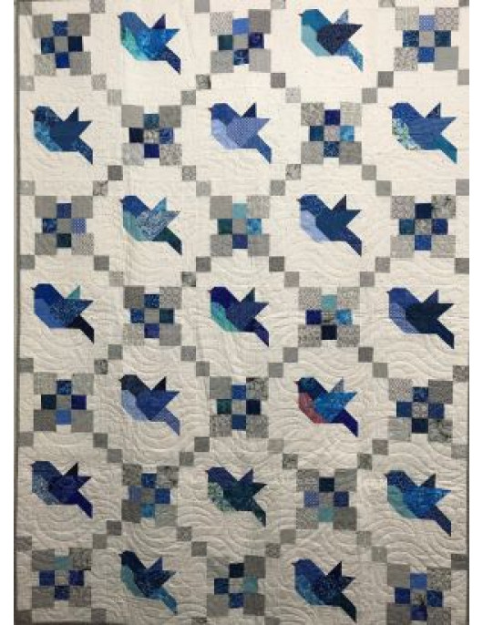 Blue Birds Pattern