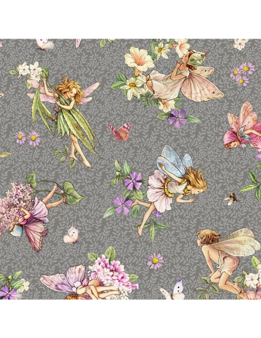 Dancing Flower Fairies MM9272 grey