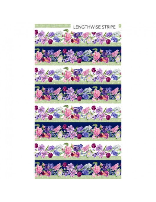 Deborah's Garden DP25591-10 border strpe