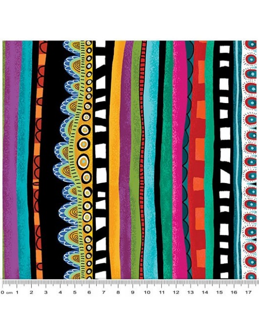 Folkscapes 1065-3299 multi stripe