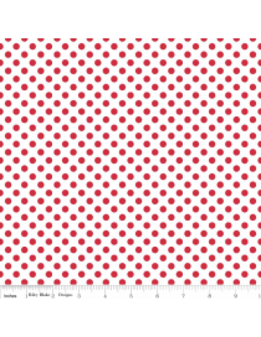 Small Dots C480-80 red dots on white