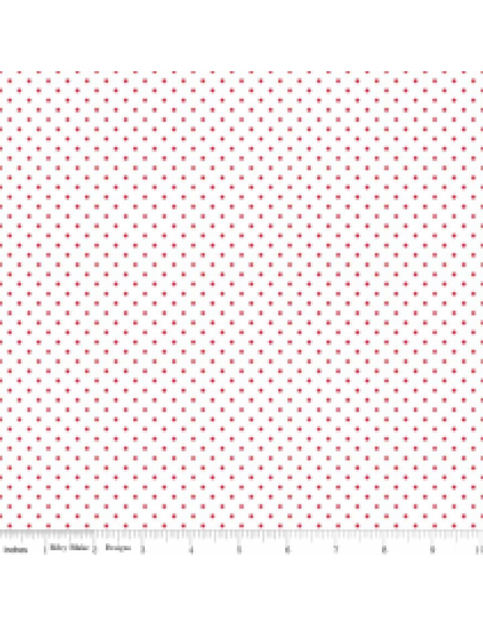 Swiss Dots C660-80 red on white