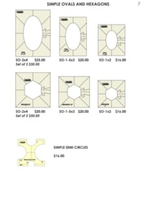 Westalee Template Simple Hexagons Set Low Shank